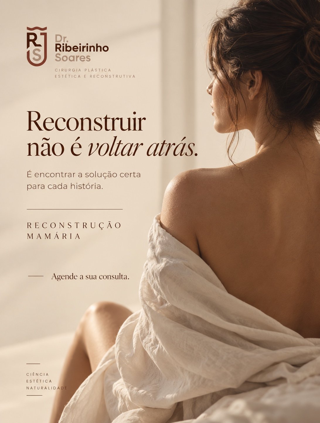 Peça real de comunicação e design do portefólio de Maria Miguel
